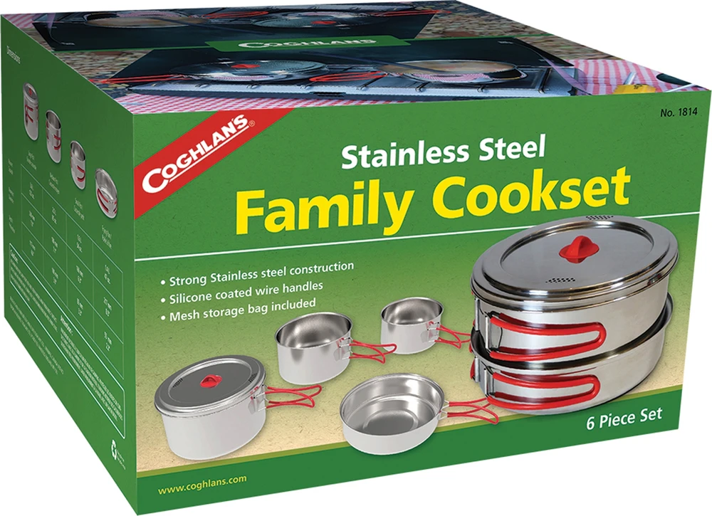 Coghlans Family nerūdijančio plieno virimo indų rinkinys