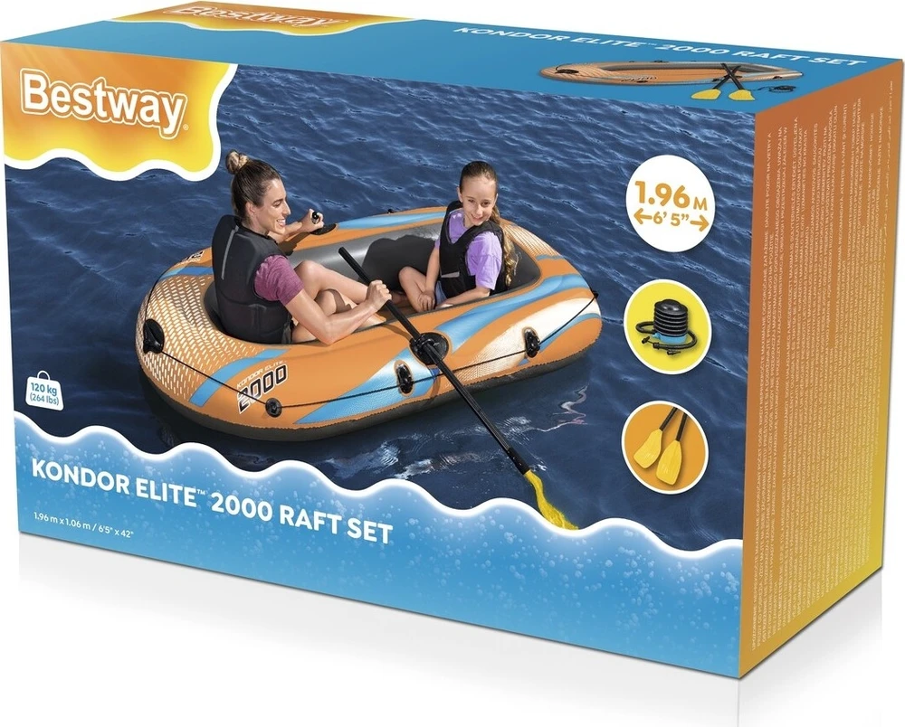 Bestway Kompaktiška pripučiama valtis 196x106 cm