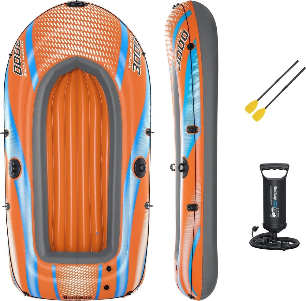 Bestway pripučiamų plaustų rinkinys Kondor Elite 3000 suklijomis ir pompa 61145