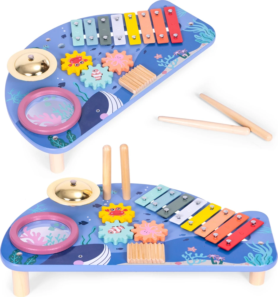 Muzikinis stalas su instrumentais, jūrų tema, ECOTOYS