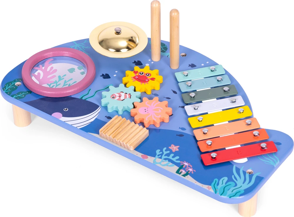 Muzikinis stalas su instrumentais, jūrų tema, ECOTOYS