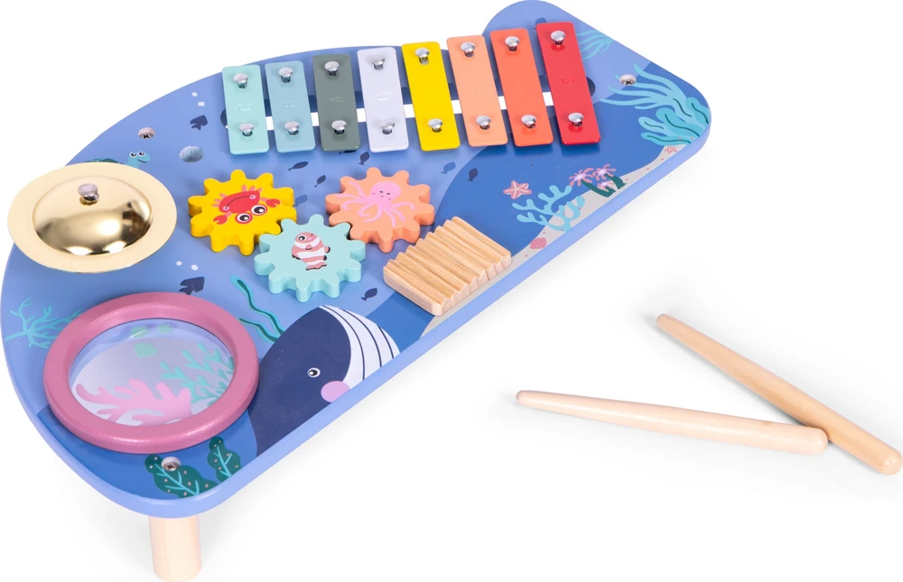 Muzikinis stalas su instrumentais, jūrų tema, ECOTOYS