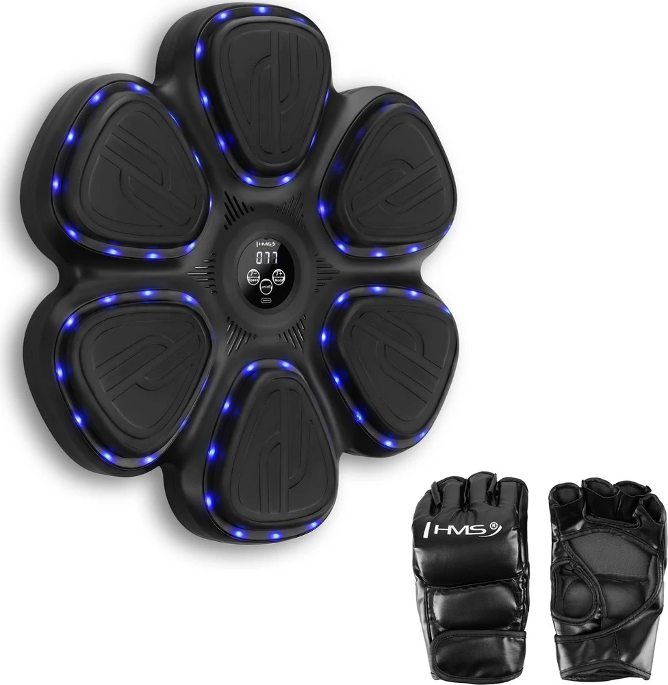Interaktyvus bokso taikinys su Bluetooth, muzika ir pirštinėmis TB12 HMS