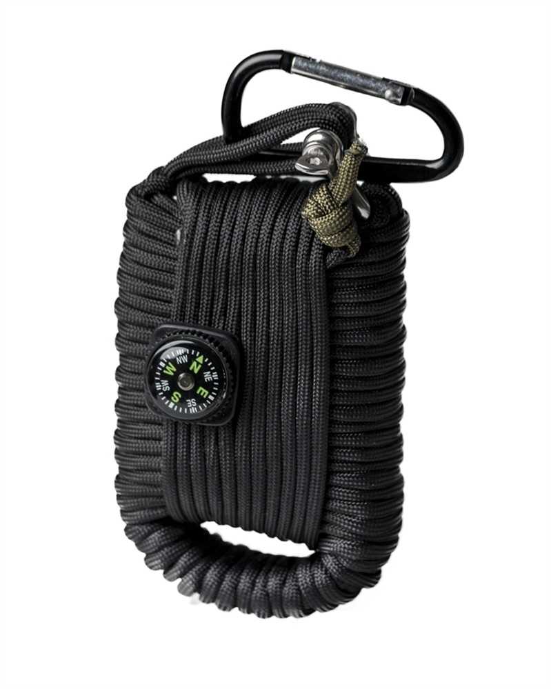Mil-Tec Juodas PARACORD SURVIVAL KIT LARGE