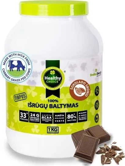Išrūgų baltymai Healthy Choice, šokolado skonio, 1kg