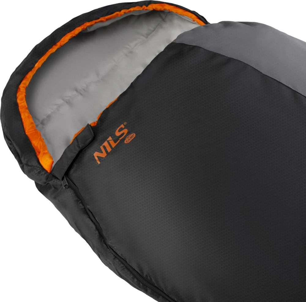 Nils Extreme Itin lengvas pilkai oranžinis miegmaišis Nils Camp NC1705