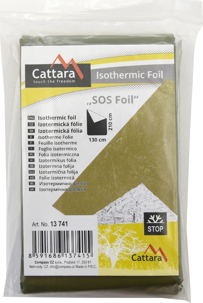 Izoterminė folija Cattara SOS, žalia, 210x130 cm