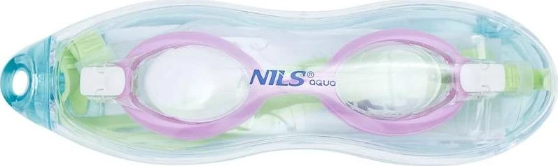 Jaunių plaukimo akiniai NILS AQUA NQG700AF, žali/violetiniai