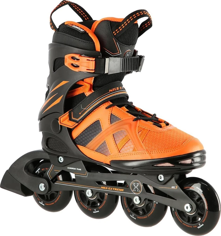 Riedučiai NA14112 Juodas-Oranžinis SIZE 41 IN-LINE SKATES NILS EXTREME