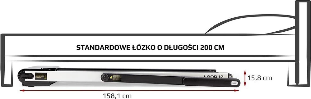 Elektrinis bėgimo takelis HMS LOOP12 juodas