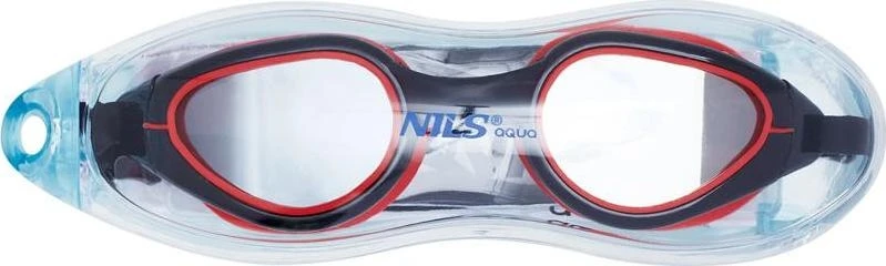 Juodi/raudoni plaukimo akiniai Nils Aqua NQG480MAF