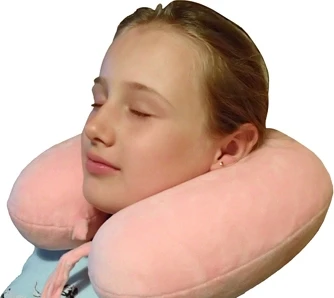 Kaklo pagalvėlė BasicNature Kids, rožinė