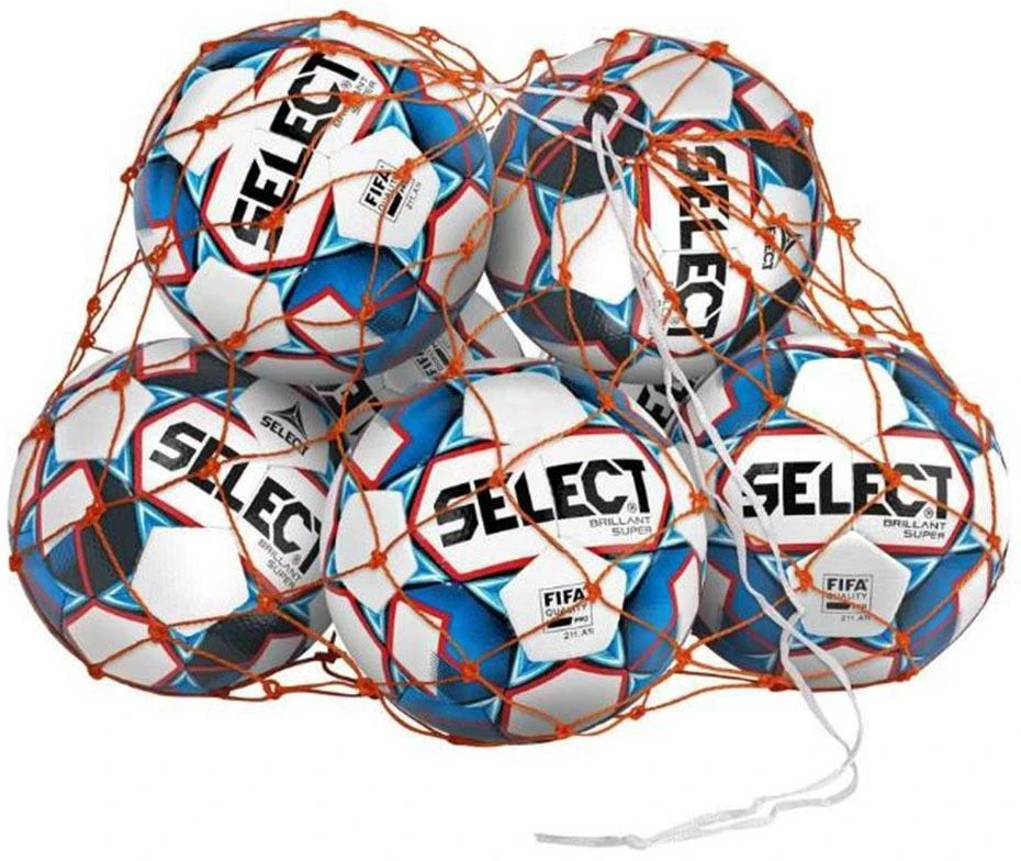 Kamuolių tinklas Select 1692, 6-8 kamuoliams, oranžinis