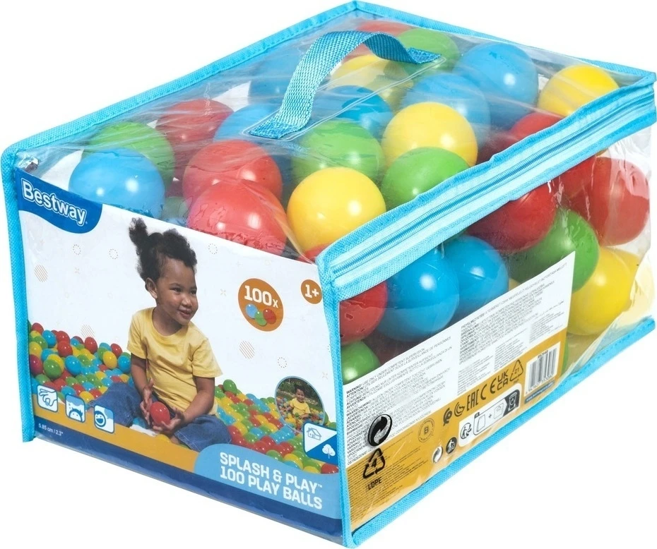Kamuoliukų rinkinys vaikiškas Bestway Splash & Play, 100 vnt