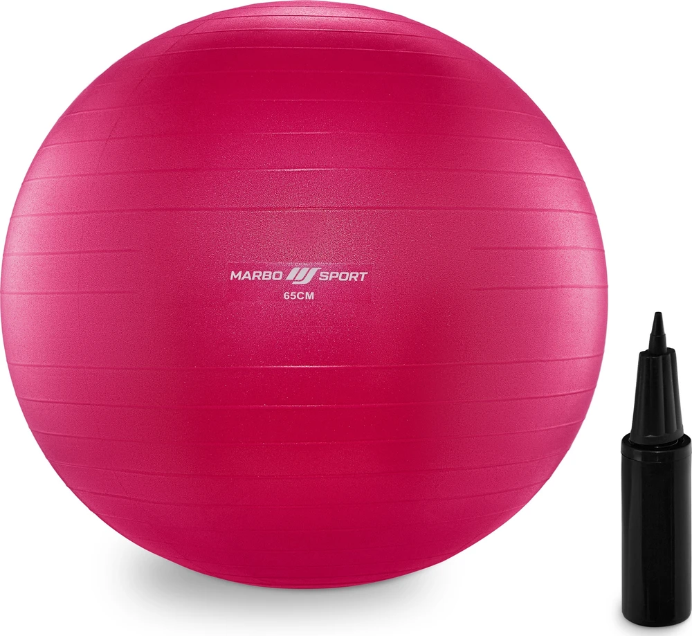 Gimnastikos kamuolys Anti-Burst 65 cm rožinis Marbo Sport