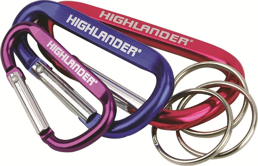 Karabinų ir žiedų rinkinys Highlander, 3 vnt.
