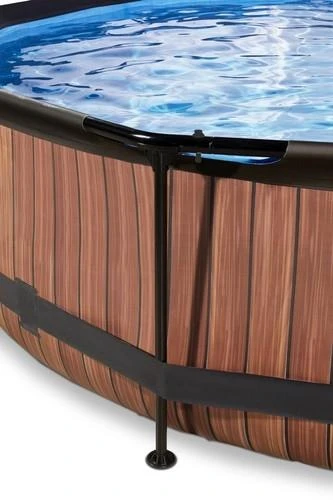 Karkasinis baseinas su stogeliu ir filtru Exit Wood 300x76cm