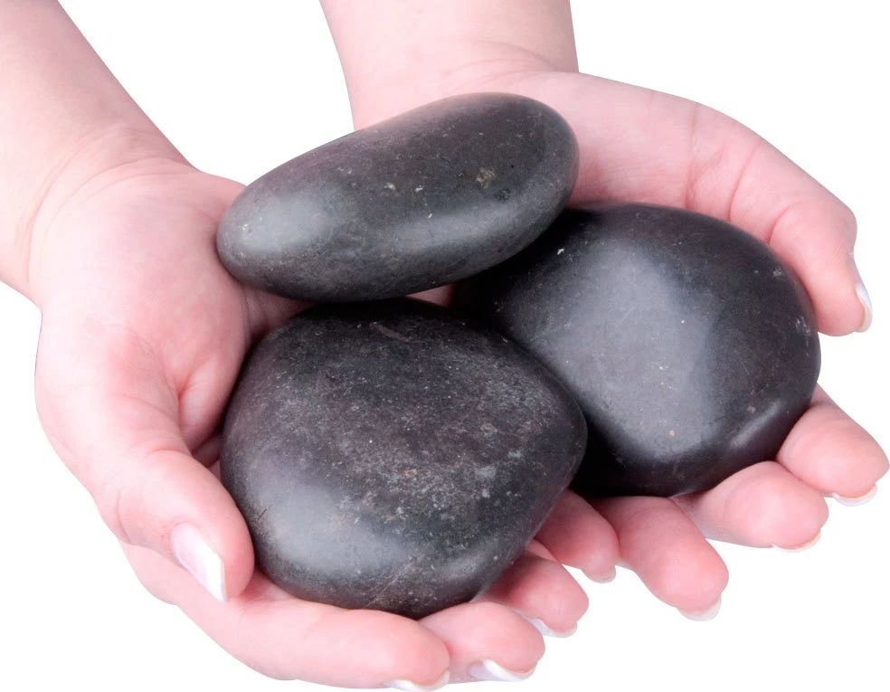 Masažinių lavos akmenų rinkinys inSPORTline River Stone 8-10 cm, 3 vnt.