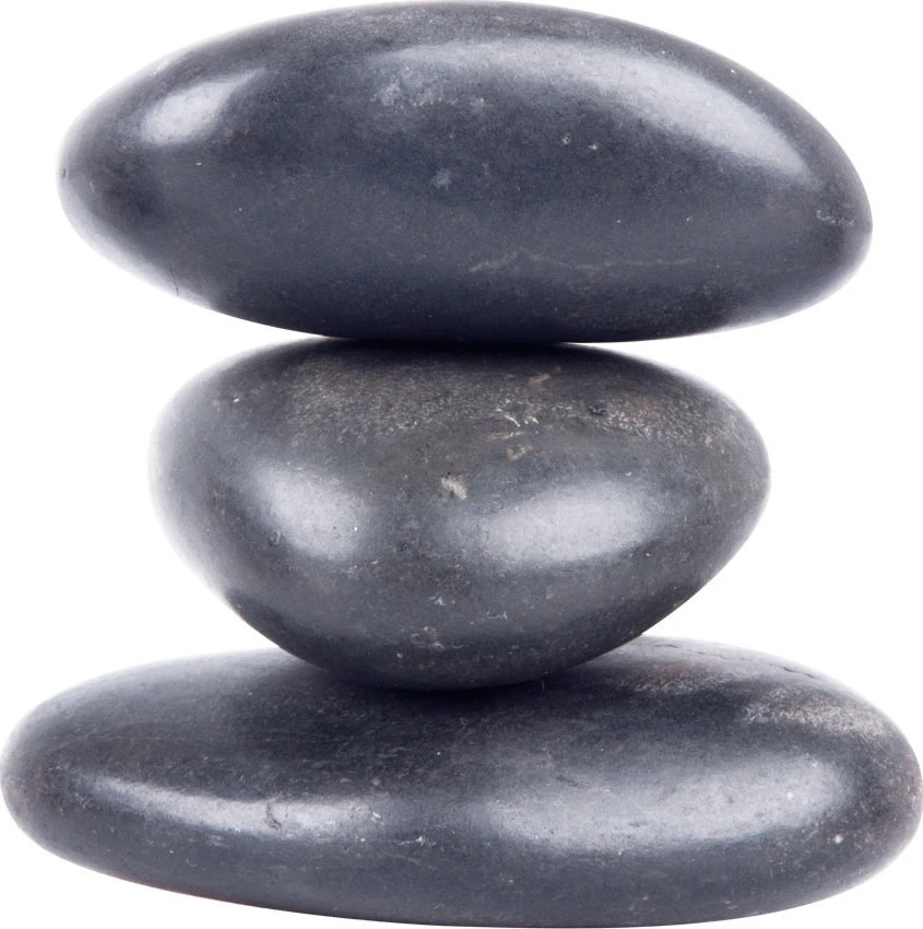 Masažinių lavos akmenų rinkinys inSPORTline River Stone 8-10 cm, 3 vnt.