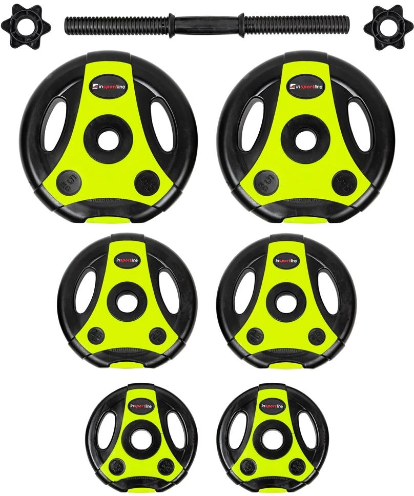 Keičiamo svorio hantelis inSPORTline 3–18 kg Juodas-Žalias