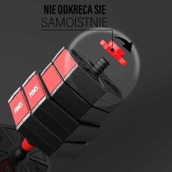 Keičiamo svorio hantelių ir štangos komplektas HMS 20 kg
