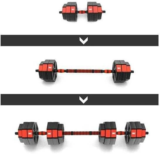 Keičiamo svorio hantelių ir štangos komplektas HMS 20 kg