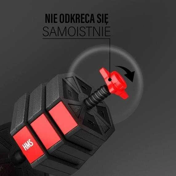 Keičiamo svorio hantelių ir štangos komplektas HMS 20 kg