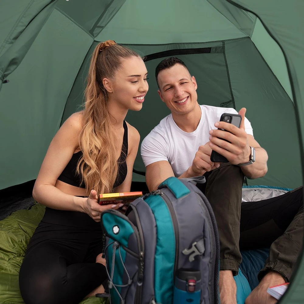 Nils Extreme Kempingo palapinė Nils Camp Rocker NC6013, žalia-raudona