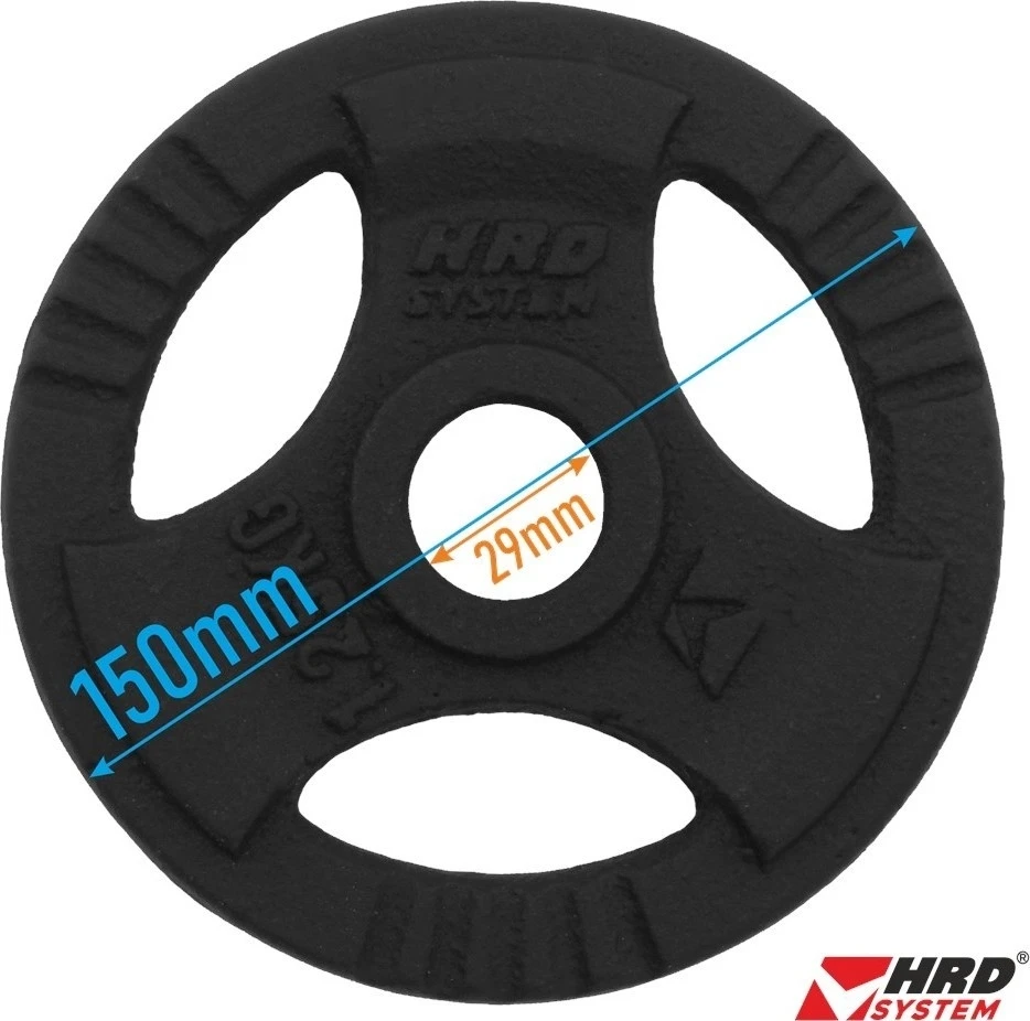 Ketaus svoris su rankenomis Platinum Fitness Beltor HRD System Line, 1.25kg, 29mm
