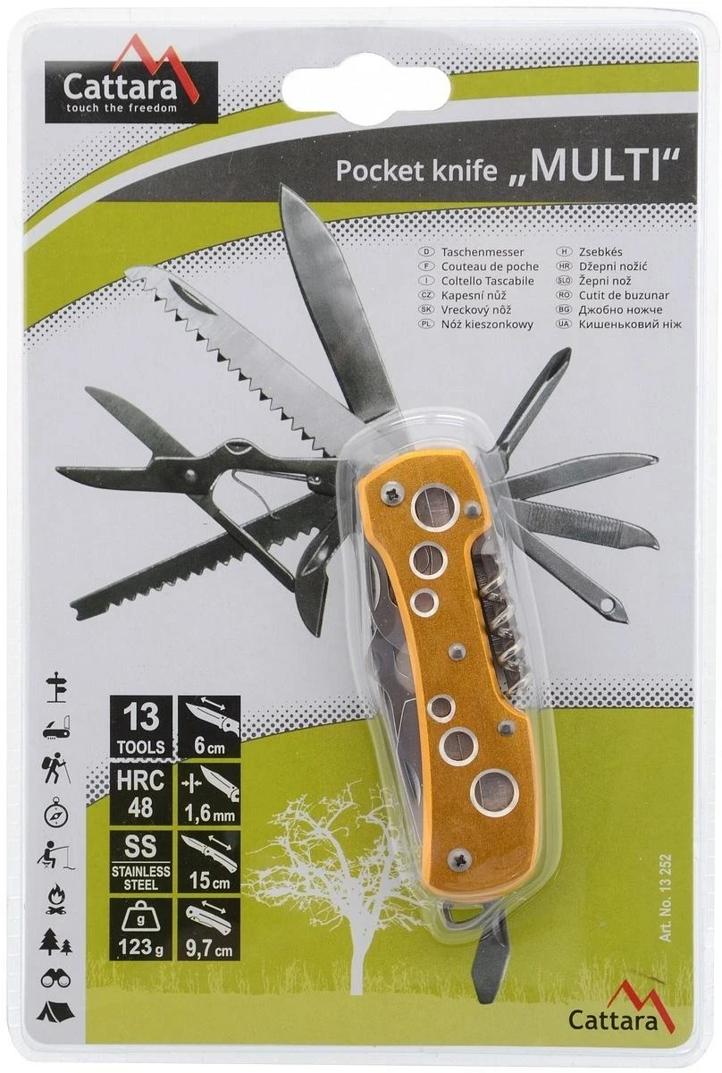Kišeninis peilis Cattara Multi 10 cm