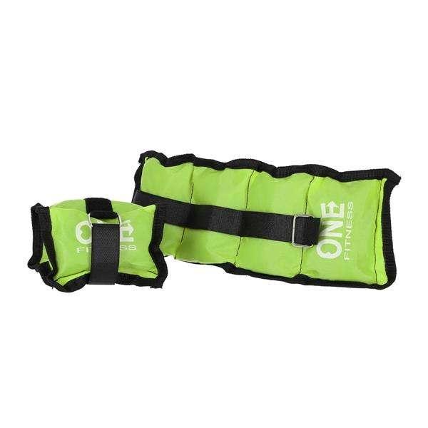Kojų ir rankų svoriai One Fitness WW01, žali - 2 x 0,7kg