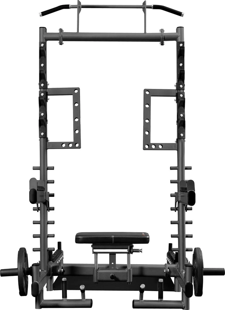 Komercinis daugiafunkcis stovas su svorių kilnojimo ir hip thrust platforma SMP01 HMS