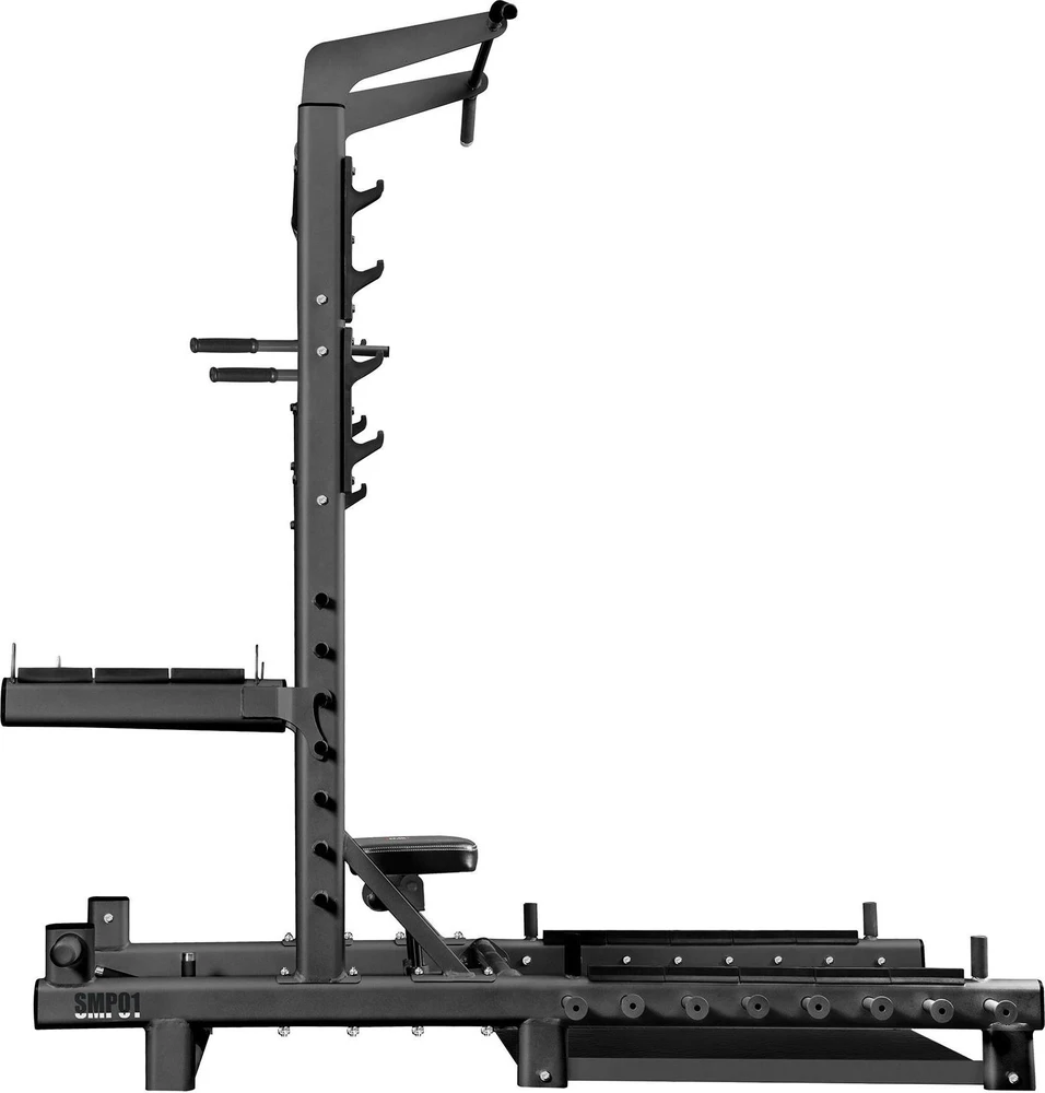 Komercinis daugiafunkcis stovas su svorių kilnojimo ir hip thrust platforma SMP01 HMS