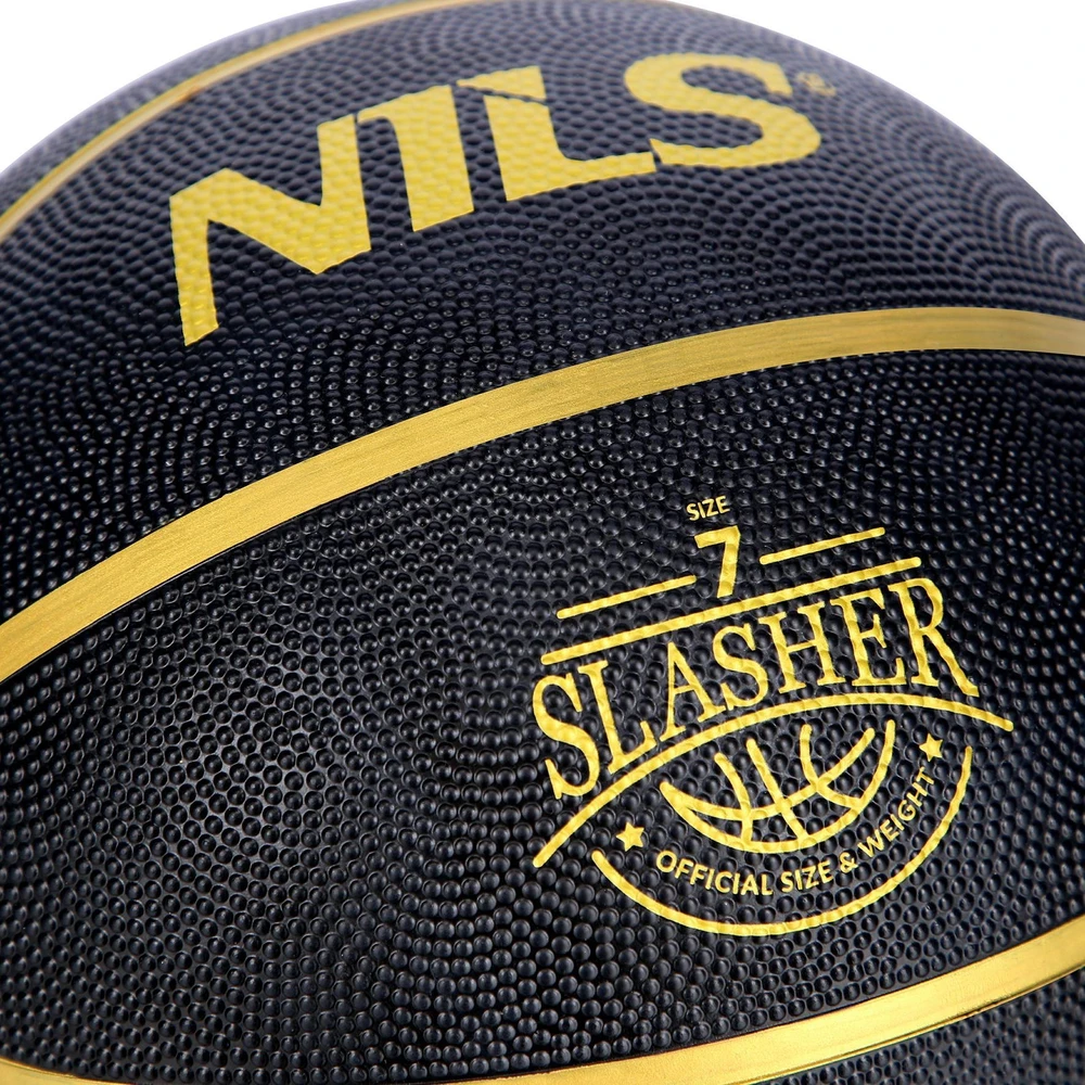 Krepšinio kamuolys NILS NPK270 Slasher, juodas, 7 dydis