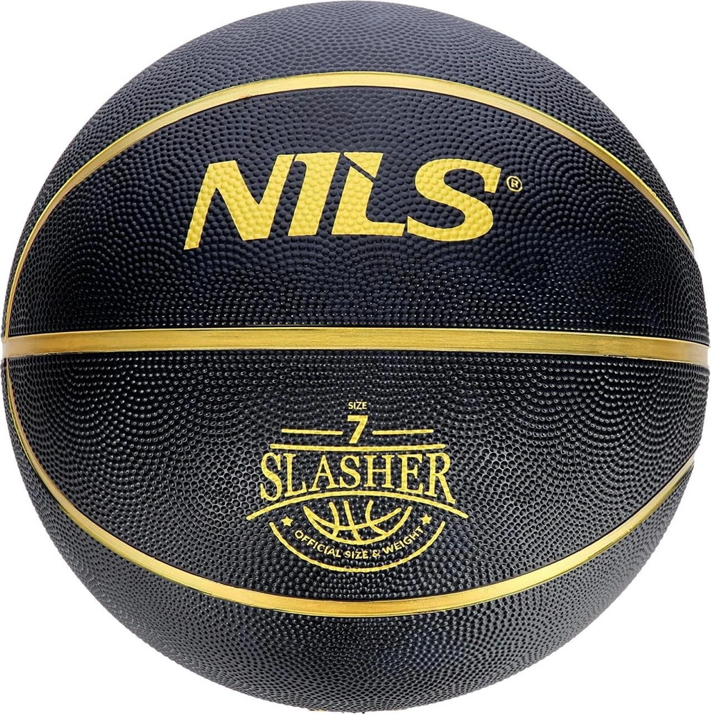 Krepšinio kamuolys NILS NPK270 Slasher, juodas, 7 dydis