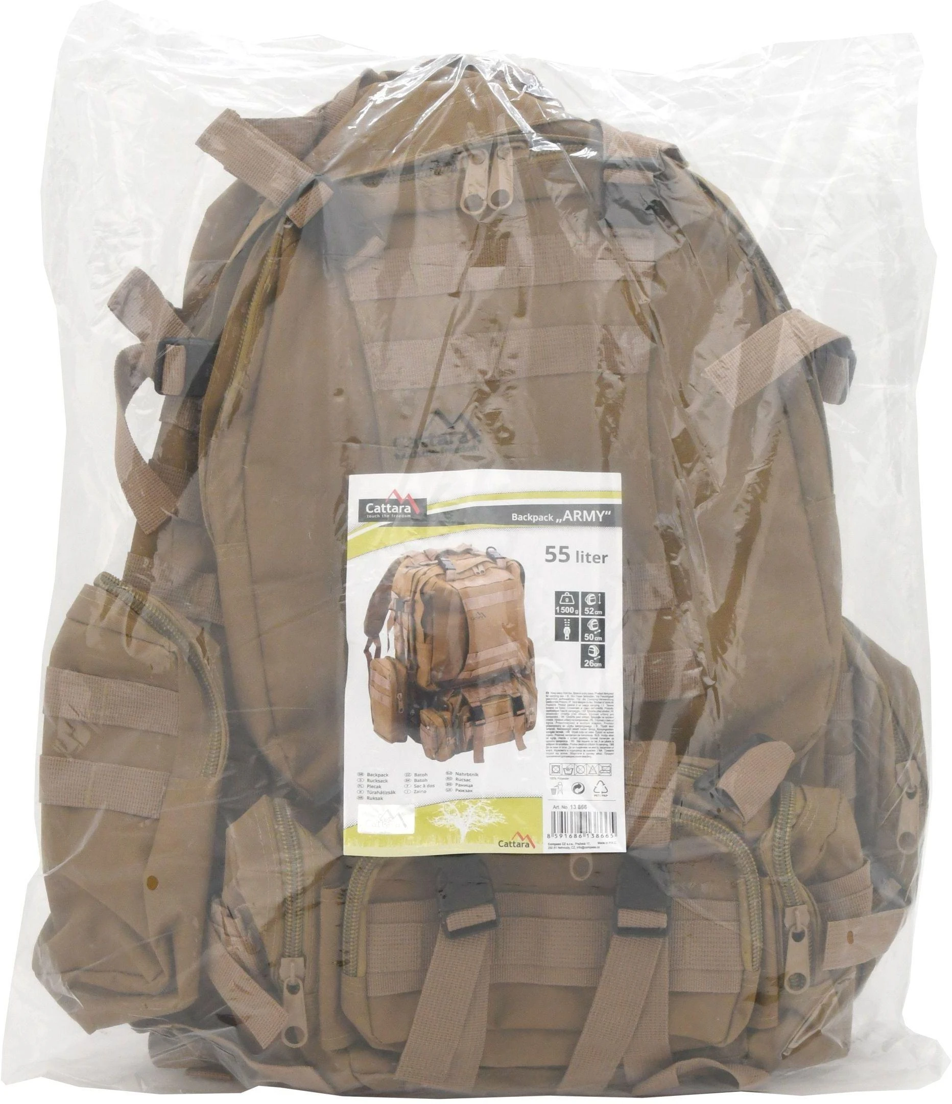 Kuprinė Cattara Army, 55 l