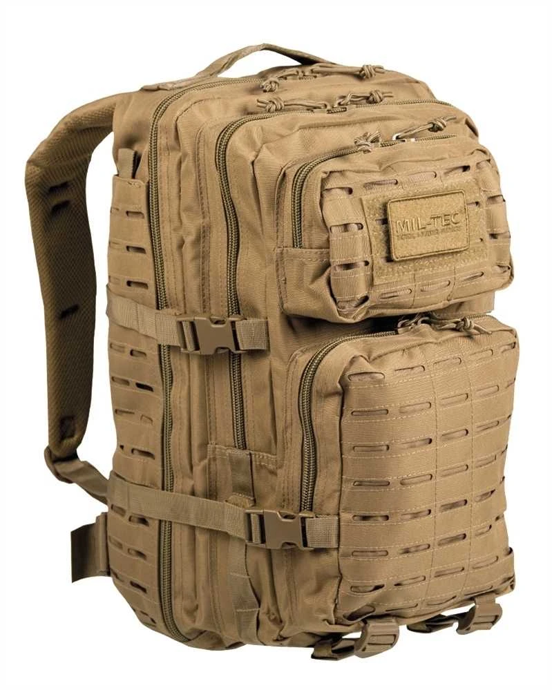 Kuprinė MIL-TEC Assault, lazerinis-Cut, 36l - šviesiai ruda