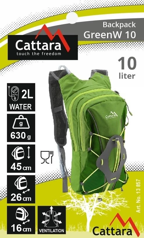Kuprinė su talpa vandeniui Cattara GreenW 10+2 l