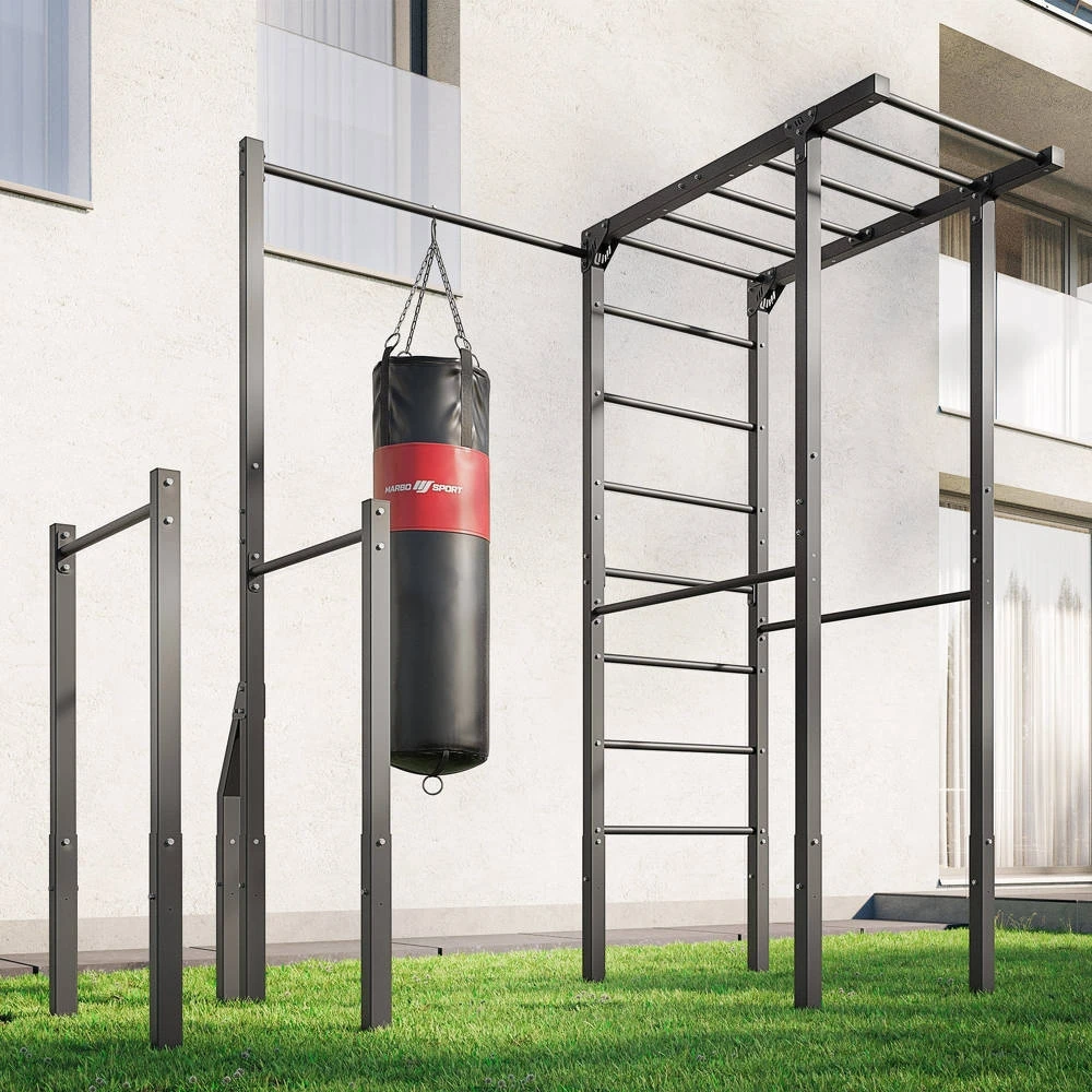 Lauko kopėčios + skersinis su krepšio laikikliu + rankenos atsispaudimams (ilgas) MO-Z5 - Marbo Sport