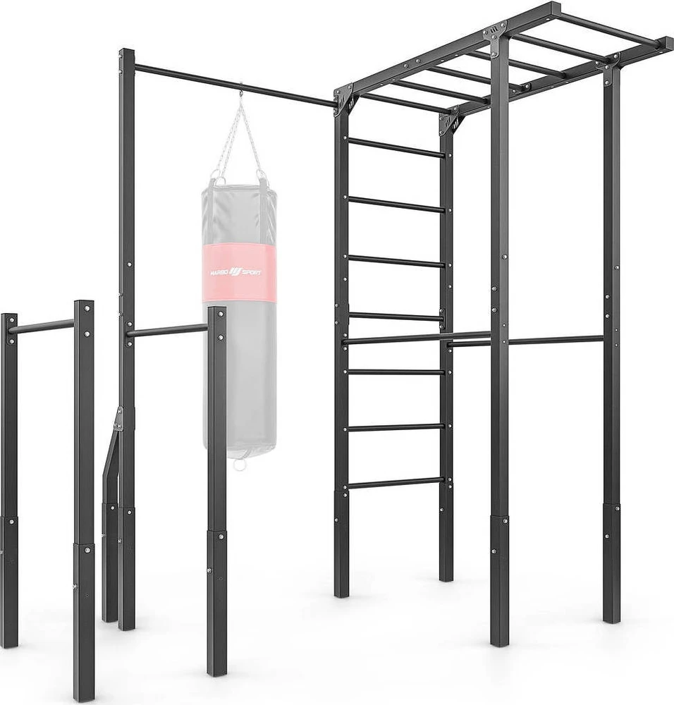 Lauko kopėčios + skersinis su krepšio laikikliu + rankenos atsispaudimams (ilgas) MO-Z5 - Marbo Sport
