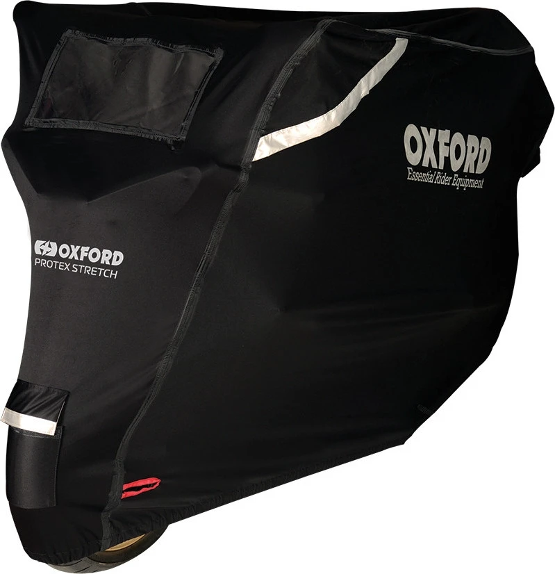 Motociklo uždangalas lauko sąlygoms Oxford Protex Stretch su klimato membrana S, juodas