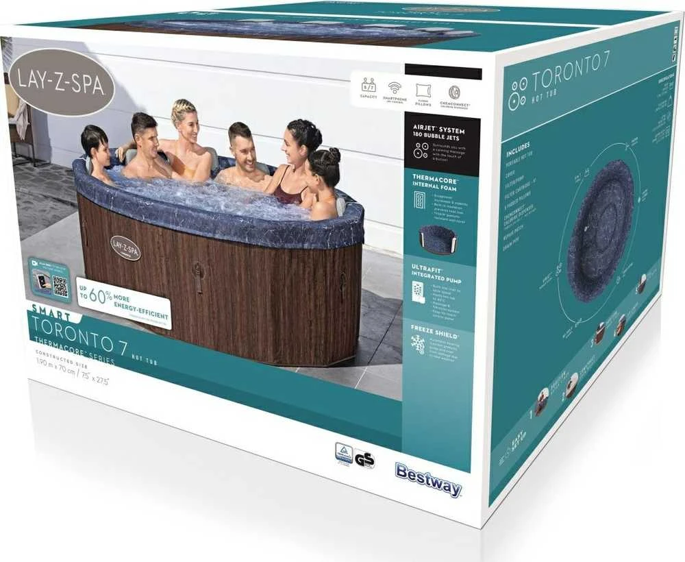 „Lay-Z-Spa Toronto SMART Air Jet Jacuzzi BESTWAY