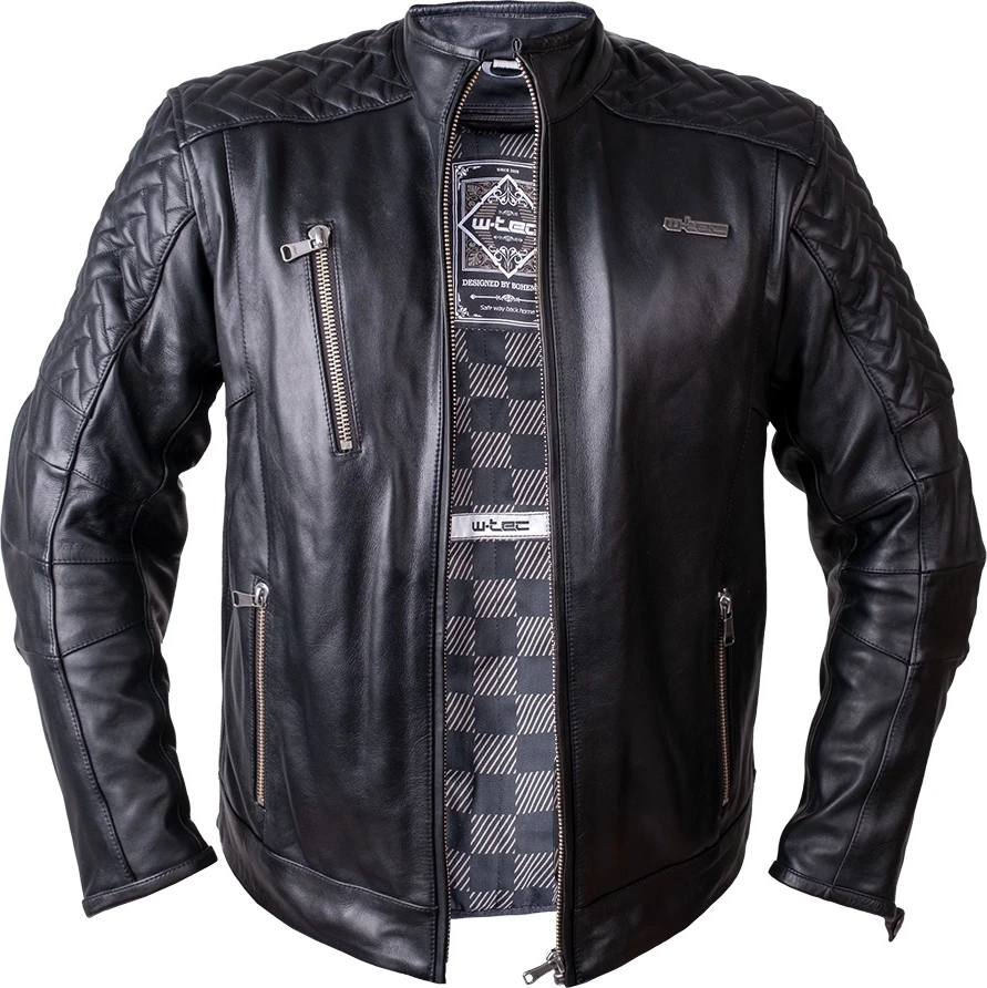 Leather Motorcycle Jacket W-TEC Elcabron