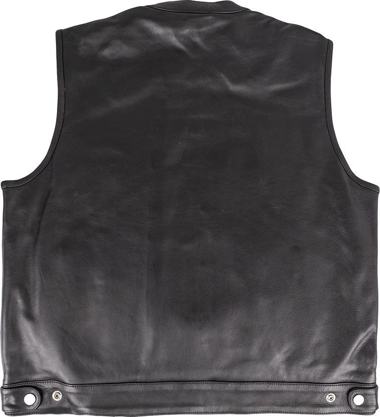 Leather Motorcycle Vest W-TEC Delasola