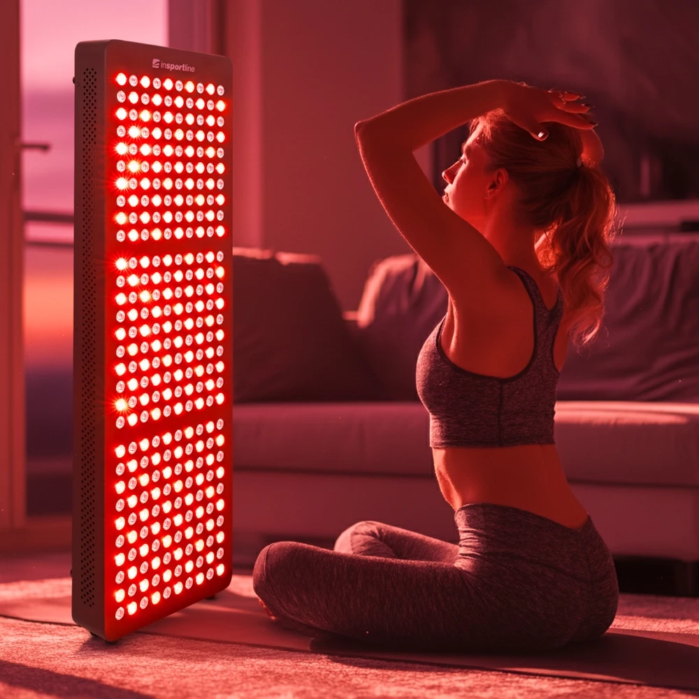 LED infraraudonųjų spindulių šviesos terapijos plokštė inSPORTline Lustar – 300 LED