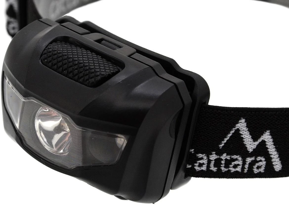 LED žibintuvėlis ant galvos Cattara – juodas, 80 lm