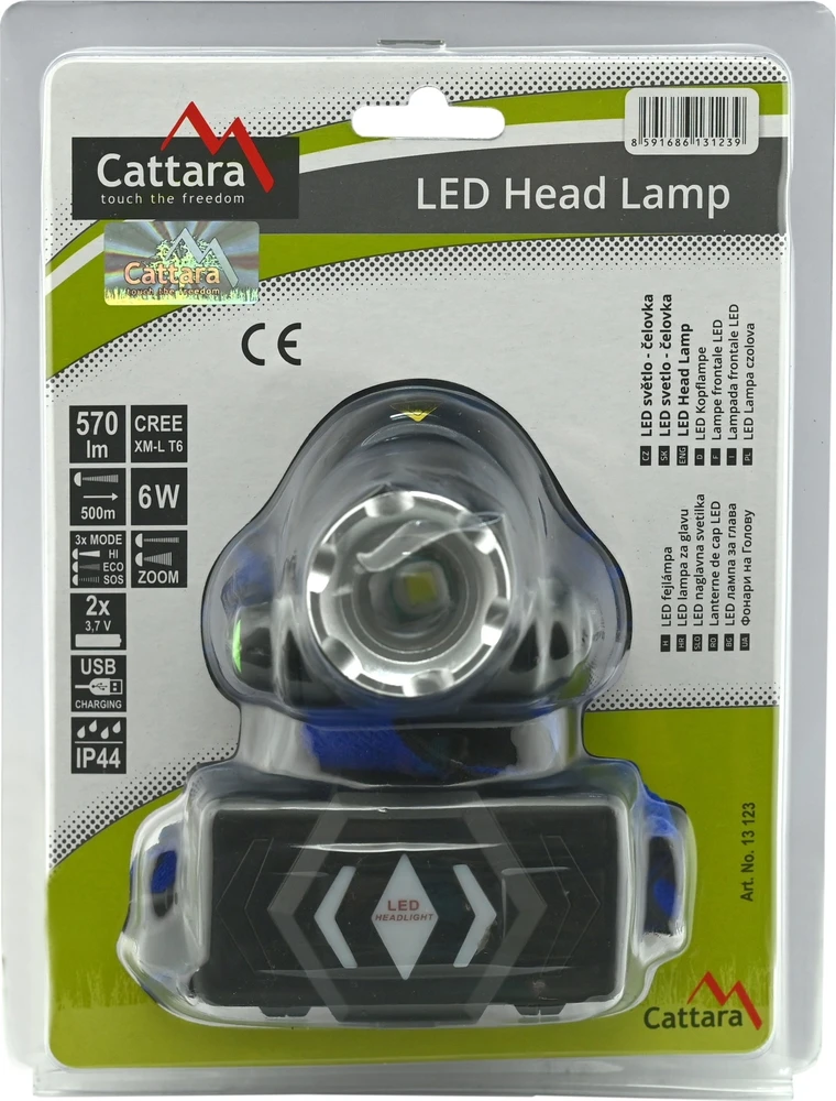 LED žibintuvėlis ant galvos Cattara Zoom 570 lm