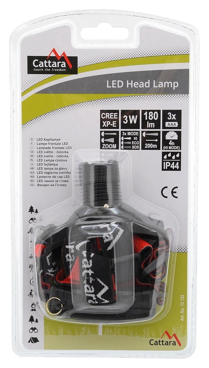 LED žibintuvėlis ant galvos Cattara Zoom 180 lm