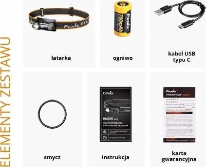 LED žibintuvėlis-galvos lempa Fenix ​​HM50R V2.0