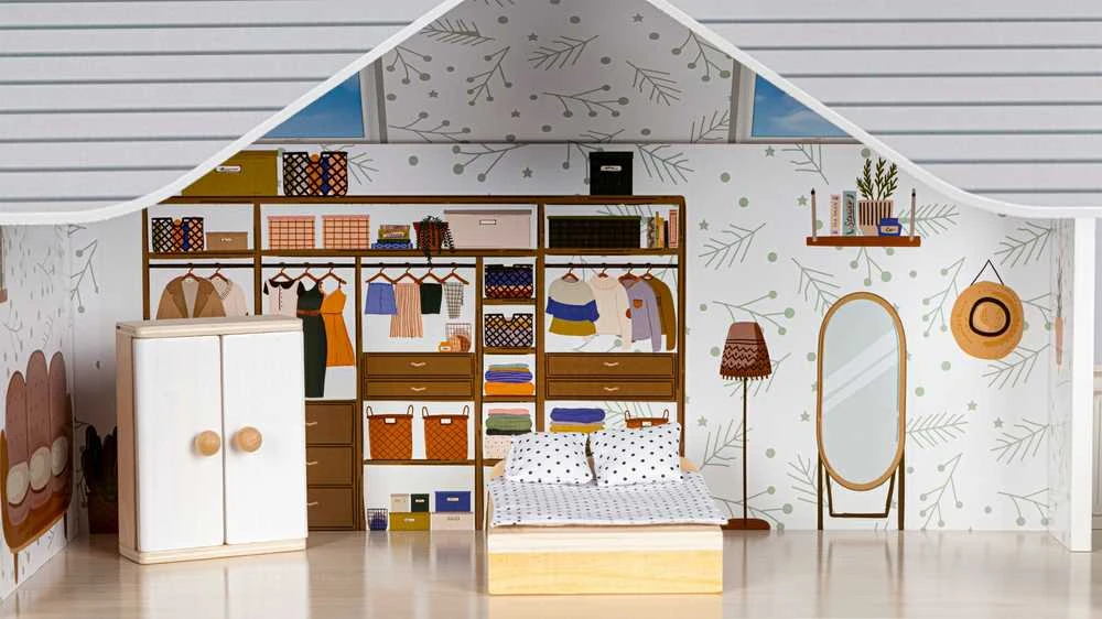 Ecotoys Lėlių namelis medinis Emma residence